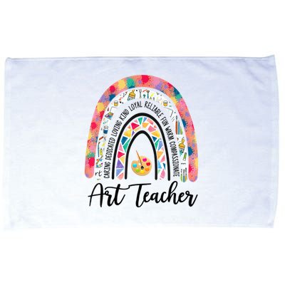 Art Teacher Rainbow Caring Dedicated Loving Vintage Microfiber Hand Towel