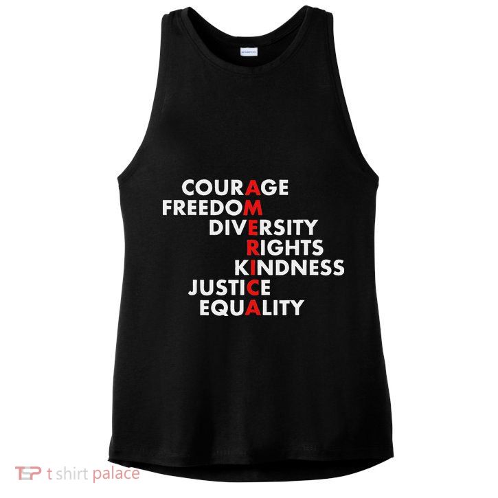 Anti Trump Resist Political Ladies PosiCharge Tri-Blend Wicking Tank