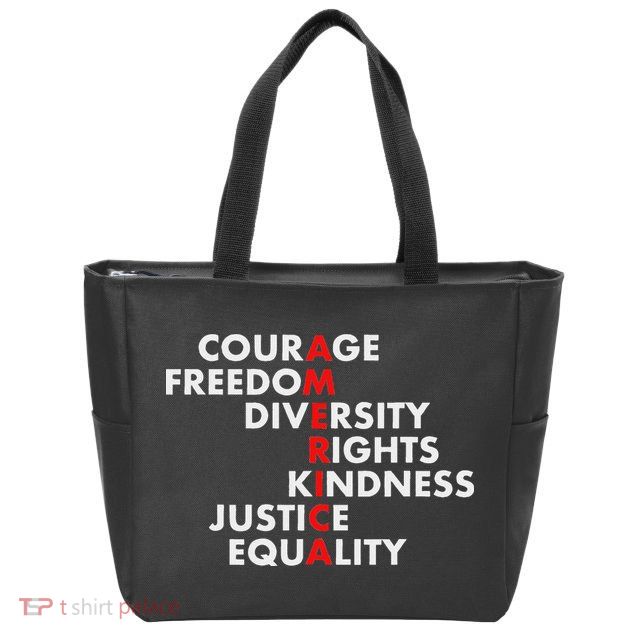 Anti Trump Resist Political Zip Tote Bag