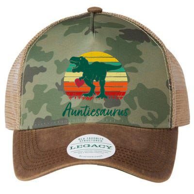 Auntiesaurus T Rex Dinosaur Cute Aunt Gift Legacy Tie Dye Trucker Hat