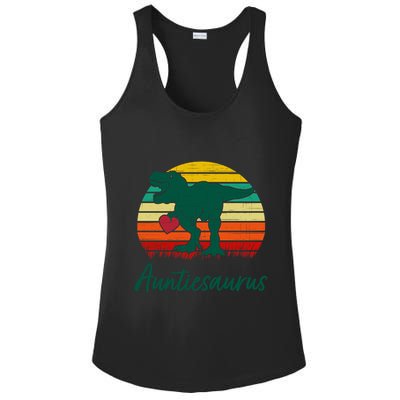 Auntiesaurus T Rex Dinosaur Cute Aunt Gift Ladies PosiCharge Competitor Racerback Tank