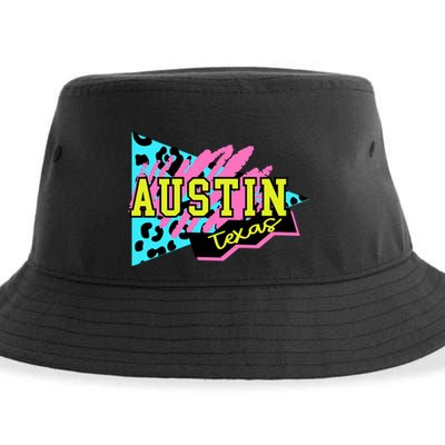 Austin Texas Retro 90s Sustainable Bucket Hat
