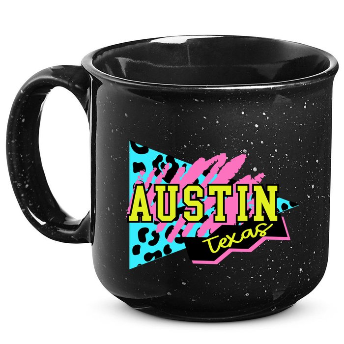 Austin Texas Retro 90s 15oz Campfire Ceramic Mug