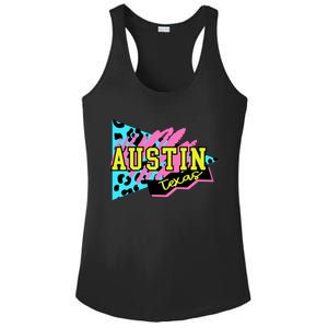 Austin Texas Retro 90s Ladies PosiCharge Competitor Racerback Tank