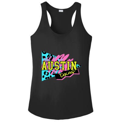 Austin Texas Retro 90s Ladies PosiCharge Competitor Racerback Tank