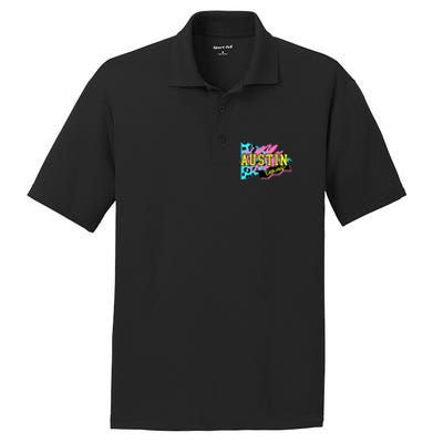 Austin Texas Retro 90s PosiCharge RacerMesh Polo