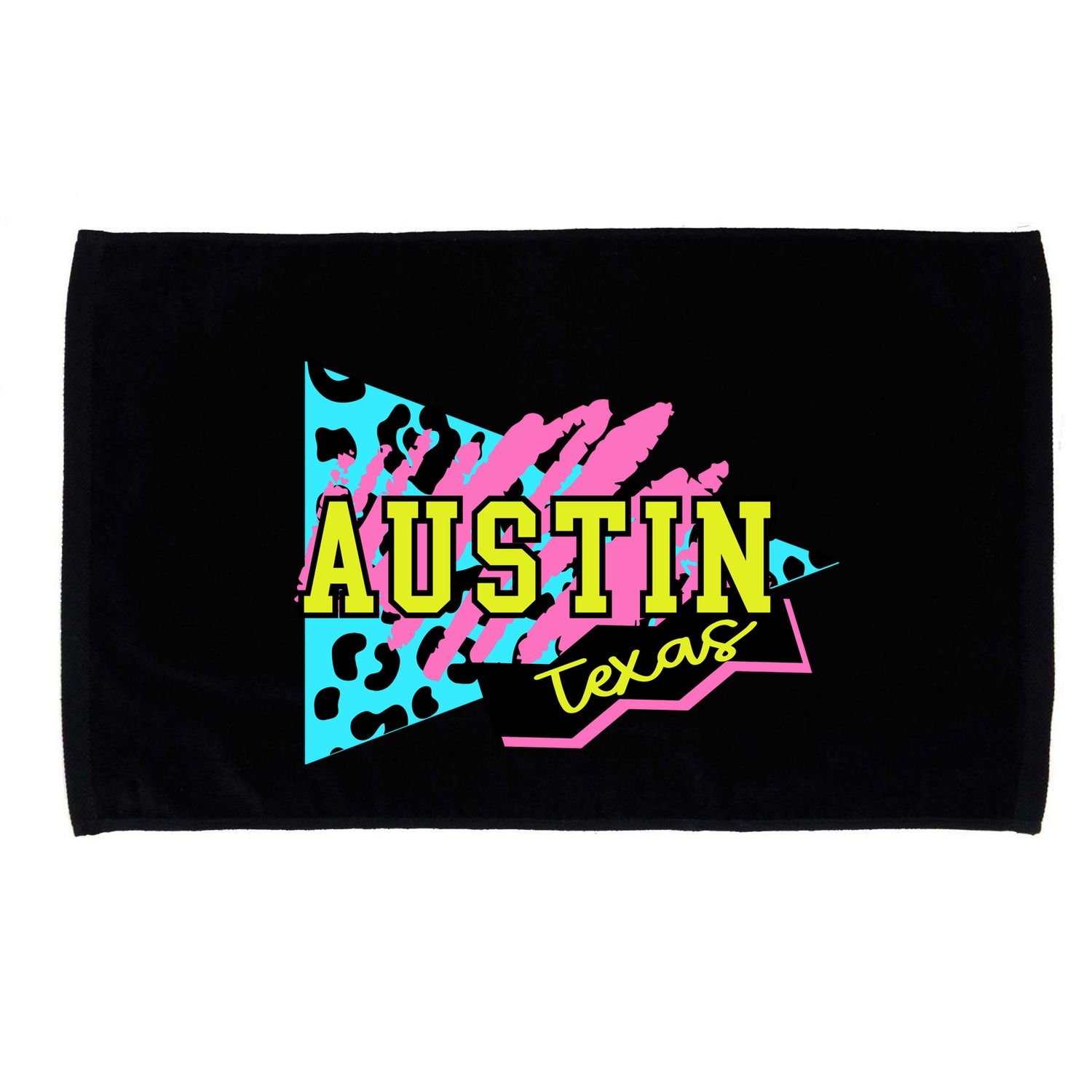 Austin Texas Retro 90s Microfiber Hand Towel