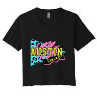 Austin Texas Retro 90s Women's Crop Top Tee