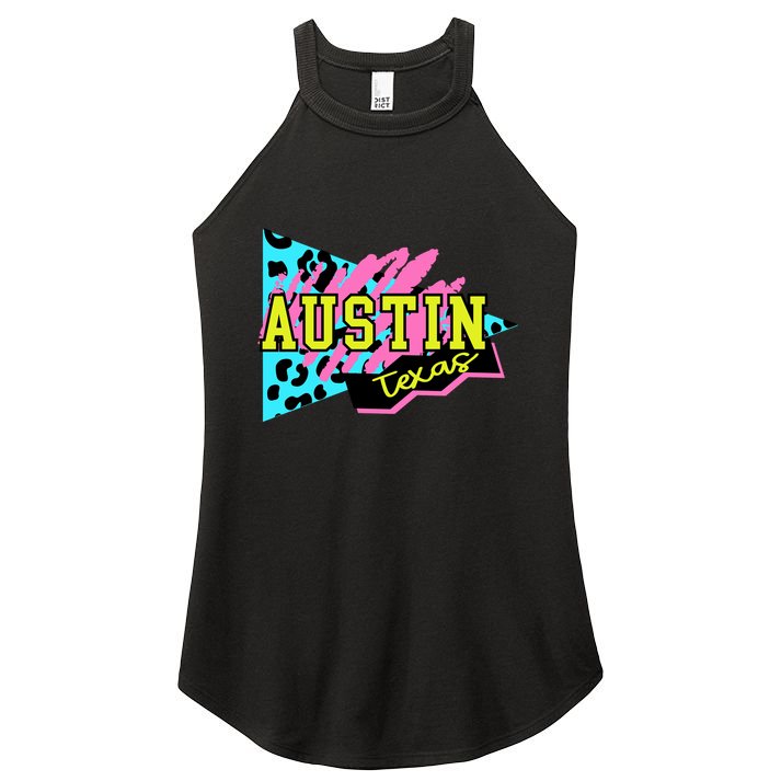 Austin Texas Retro 90s Women's Perfect Tri Rocker Tank