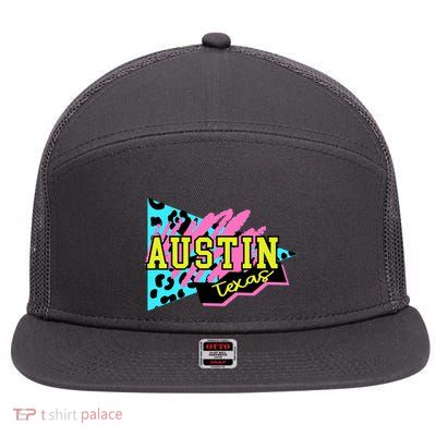 Austin Texas Retro 90s 7 Panel Mesh Trucker Snapback Hat