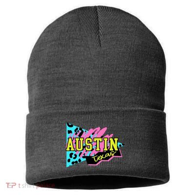 Austin Texas Retro 90s Sustainable Knit Beanie