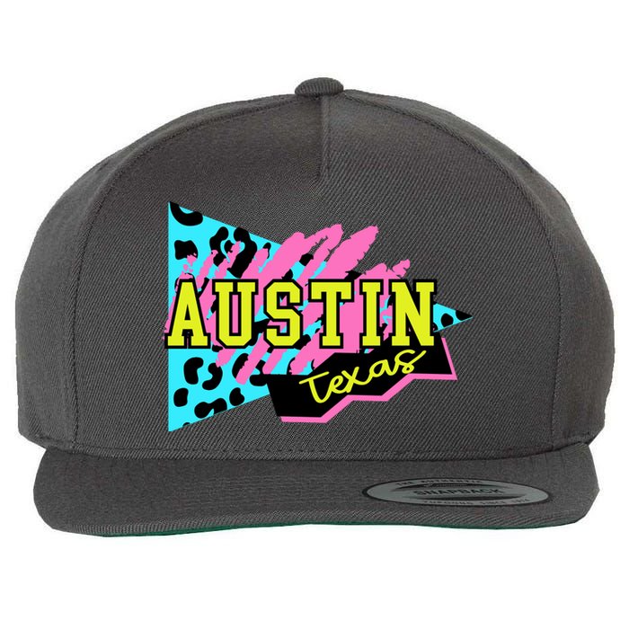 Austin Texas Retro 90s Wool Snapback Cap