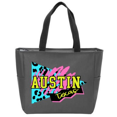 Austin Texas Retro 90s Zip Tote Bag