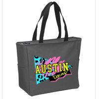 Austin Texas Retro 90s Zip Tote Bag
