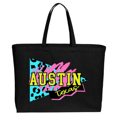 Austin Texas Retro 90s Cotton Canvas Jumbo Tote