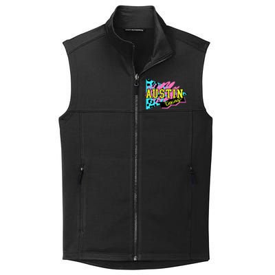 Austin Texas Retro 90s Collective Smooth Fleece Vest