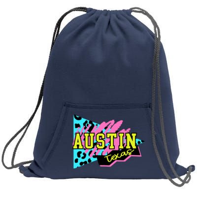 Austin Texas Retro 90s Sweatshirt Cinch Pack Bag