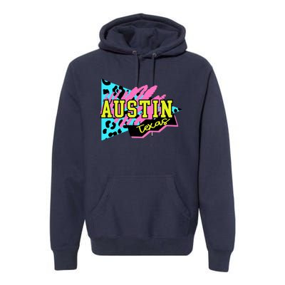 Austin Texas Retro 90s Premium Hoodie