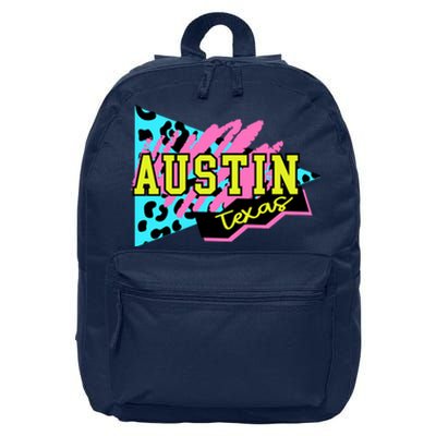 Austin Texas Retro 90s 16 in Basic Backpack