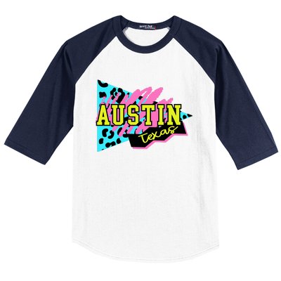 Austin Texas Retro 90s Baseball Sleeve Shirt