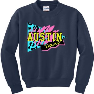 Austin Texas Retro 90s Kids Sweatshirt