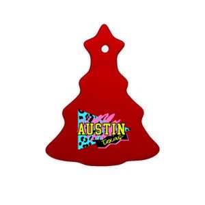 Austin Texas Retro 90s Ceramic Tree Ornament