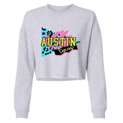 Austin Texas Retro 90s Cropped Pullover Crew