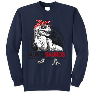 Auntasaurus T Rex Dinosaur Auntie Saurus Family Matching Tall Sweatshirt