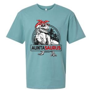 Auntasaurus T Rex Dinosaur Auntie Saurus Family Matching Sueded Cloud Jersey T-Shirt