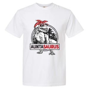 Auntasaurus T Rex Dinosaur Auntie Saurus Family Matching Garment-Dyed Heavyweight T-Shirt