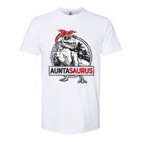 Auntasaurus T Rex Dinosaur Auntie Saurus Family Matching Softstyle CVC T-Shirt