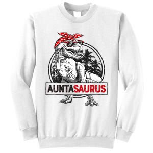 Auntasaurus T Rex Dinosaur Auntie Saurus Family Matching Sweatshirt