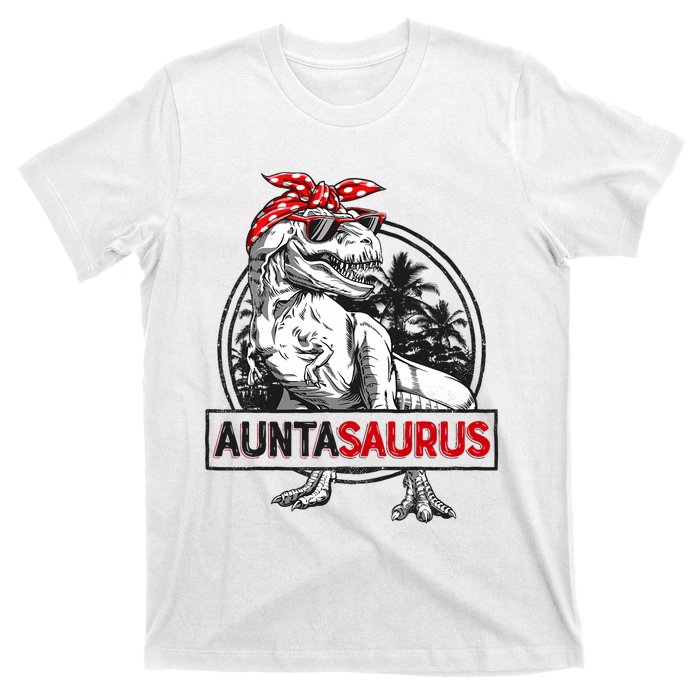 Auntasaurus T Rex Dinosaur Auntie Saurus Family Matching T-Shirt