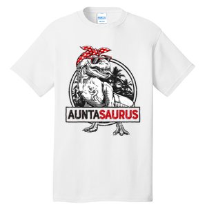 Auntasaurus T Rex Dinosaur Auntie Saurus Family Matching Tall T-Shirt