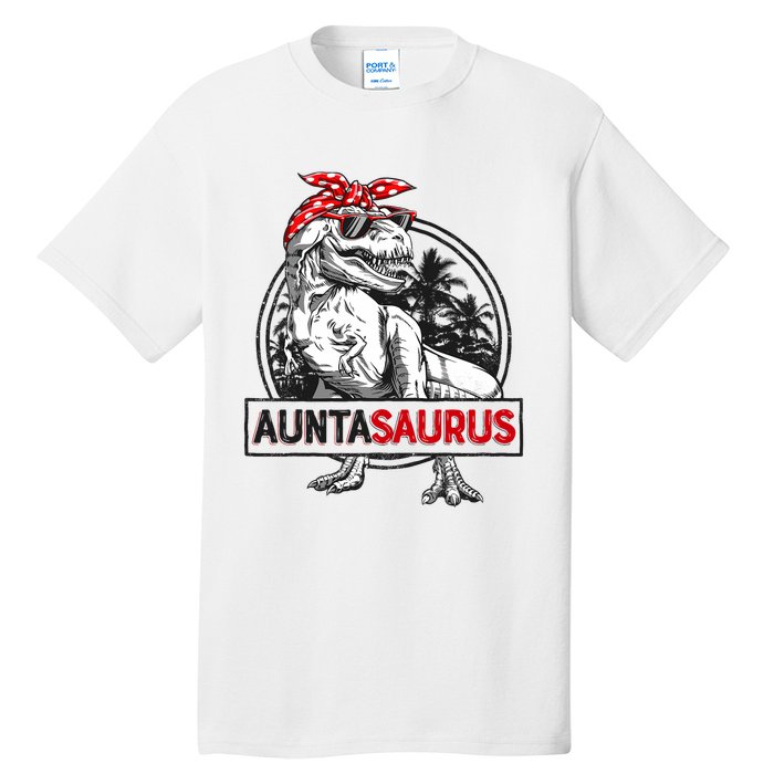 Auntasaurus T Rex Dinosaur Auntie Saurus Family Matching Tall T-Shirt