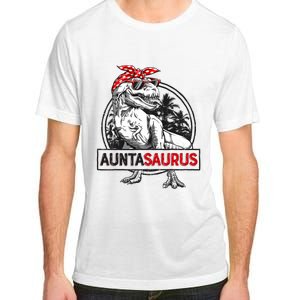 Auntasaurus T Rex Dinosaur Auntie Saurus Family Matching Adult ChromaSoft Performance T-Shirt