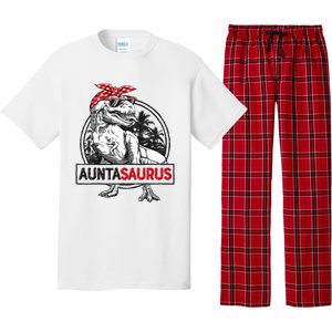 Auntasaurus T Rex Dinosaur Auntie Saurus Family Matching Pajama Set