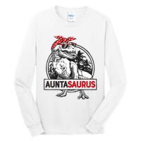 Auntasaurus T Rex Dinosaur Auntie Saurus Family Matching Tall Long Sleeve T-Shirt