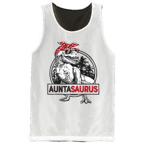 Auntasaurus T Rex Dinosaur Auntie Saurus Family Matching Mesh Reversible Basketball Jersey Tank