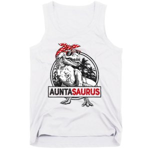 Auntasaurus T Rex Dinosaur Auntie Saurus Family Matching Tank Top