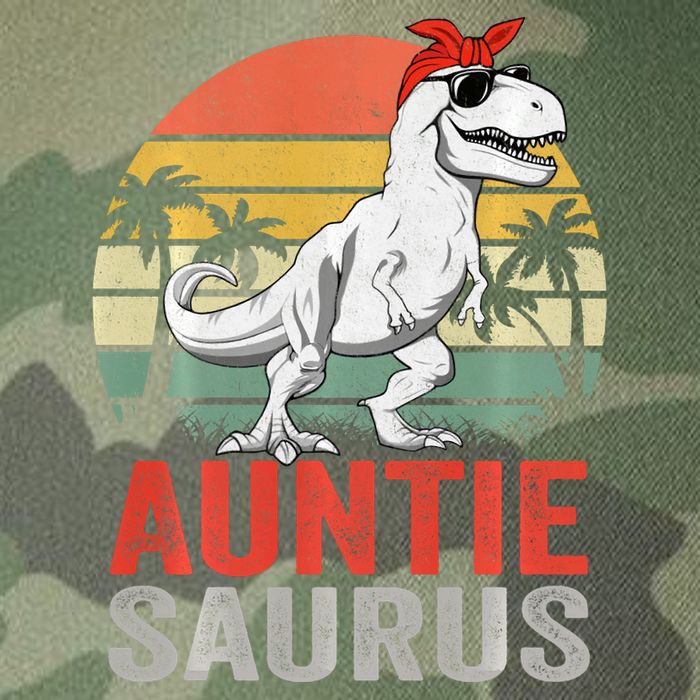 Auntiesaurus T Rex Dinosaur Auntie Saurus Family Matching Long Sleeve Legacy Tie Dye Trucker Hat