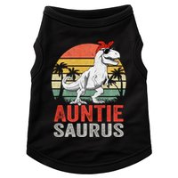 Auntiesaurus T Rex Dinosaur Auntie Saurus Family Matching Long Sleeve Doggie Tank