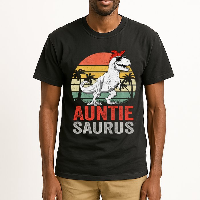 Auntiesaurus T Rex Dinosaur Auntie Saurus Family Matching Long Sleeve Tall T-Shirt