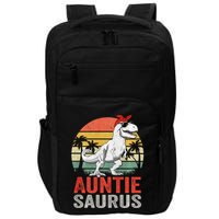 Auntiesaurus T Rex Dinosaur Auntie Saurus Family Matching Long Sleeve Impact Tech Backpack