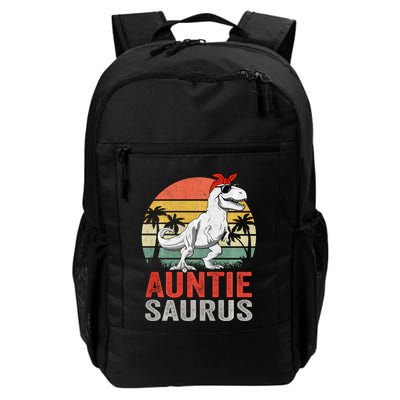 Auntiesaurus T Rex Dinosaur Auntie Saurus Family Matching Long Sleeve Backpack