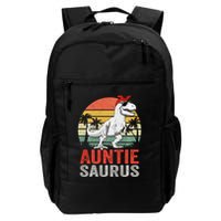 Auntiesaurus T Rex Dinosaur Auntie Saurus Family Matching Long Sleeve Backpack