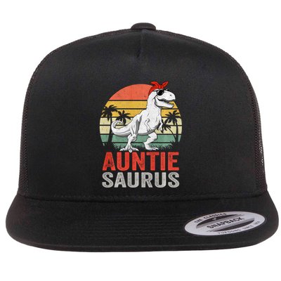 Auntiesaurus T Rex Dinosaur Auntie Saurus Family Matching Long Sleeve Flatbill Hat