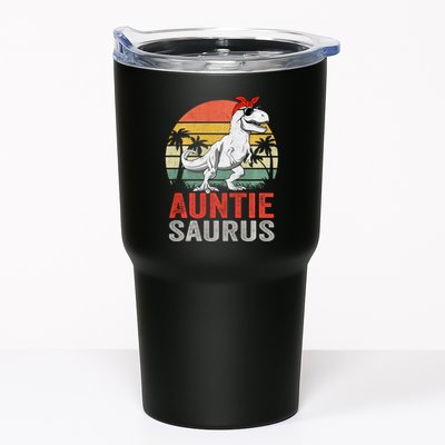 Auntiesaurus T Rex Dinosaur Auntie Saurus Family Matching Long Sleeve Tumbler