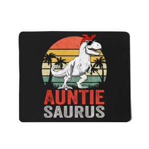 Auntiesaurus T Rex Dinosaur Auntie Saurus Family Matching Long Sleeve Mousepad