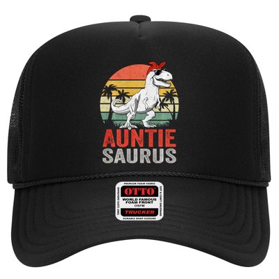 Auntiesaurus T Rex Dinosaur Auntie Saurus Family Matching Long Sleeve Trucker Hat